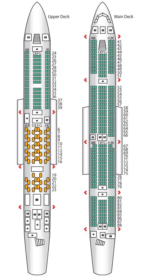 emirates business class seating chart